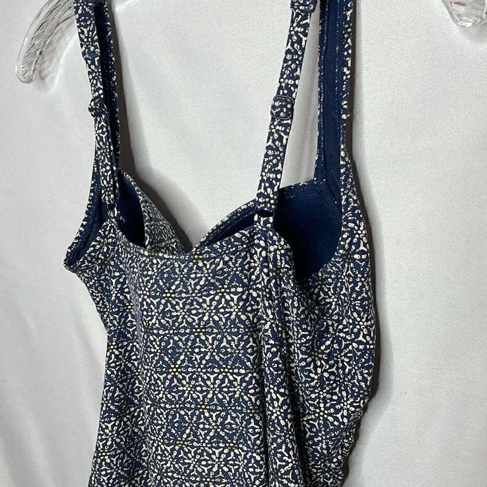 Bond-Eye Australia‎ Nip Tuck Tummy Control Navy/Gold Bathing Suit. Size 12.